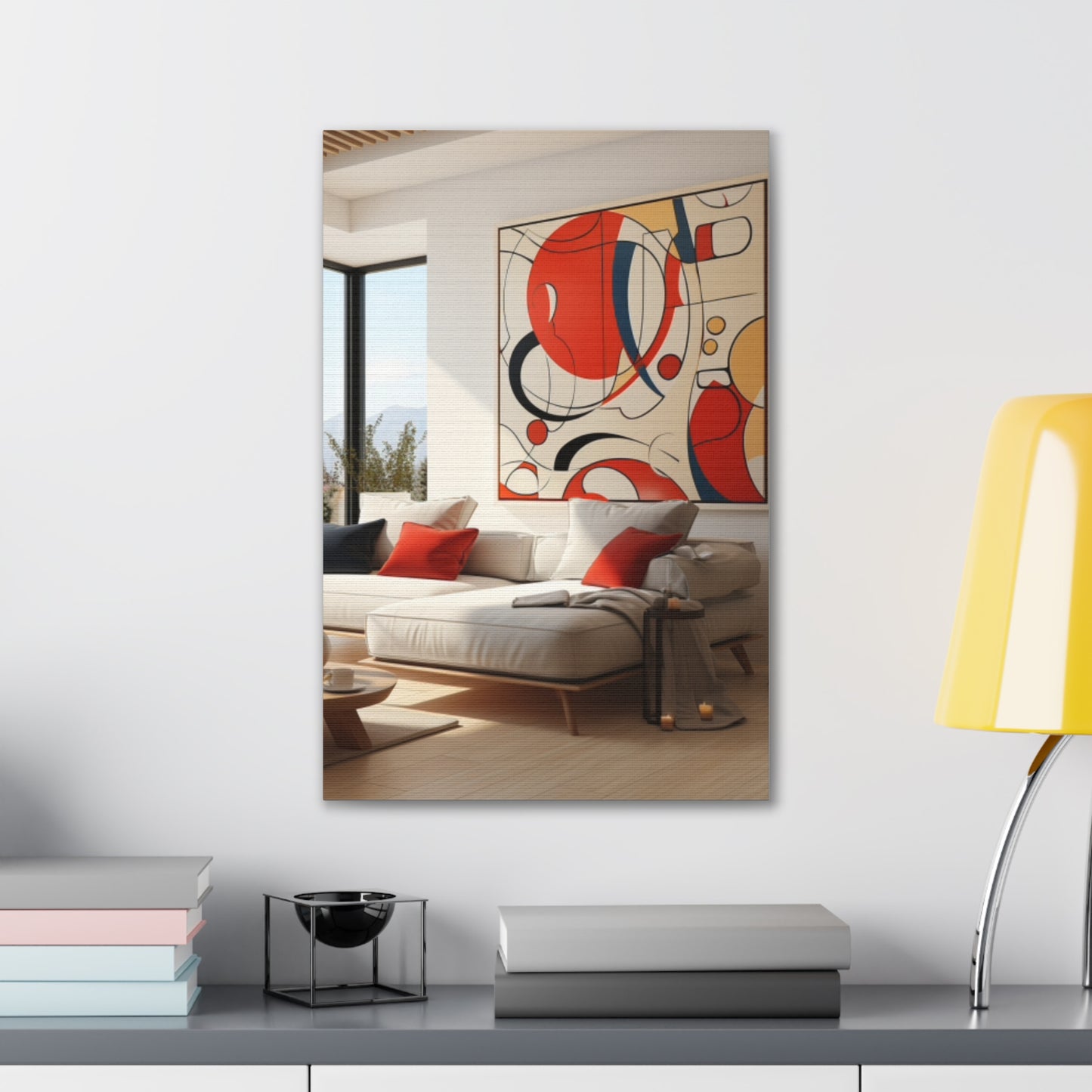 Crimson Elegance: A Symphony of Sophistication Canvas Print