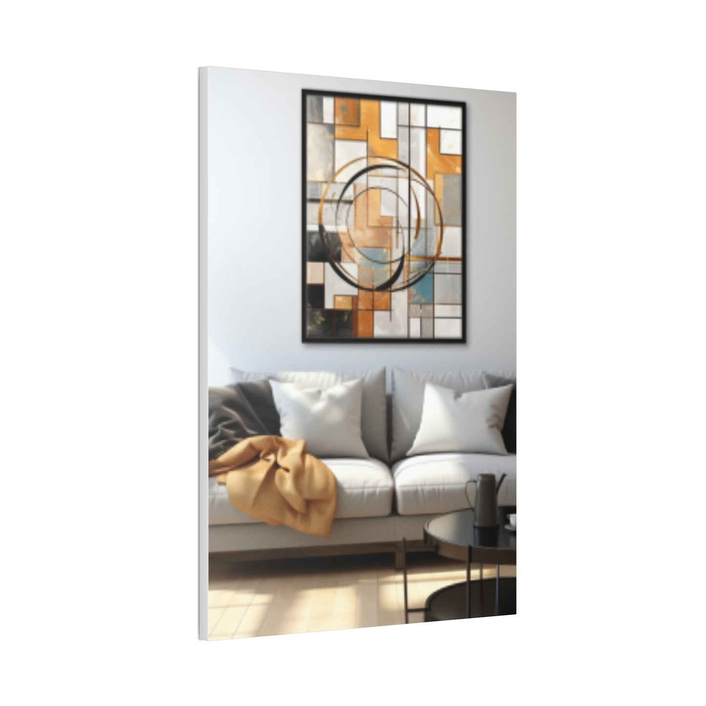 Gold and Black Elegance: A Symphony of Sophistication Canvas Print