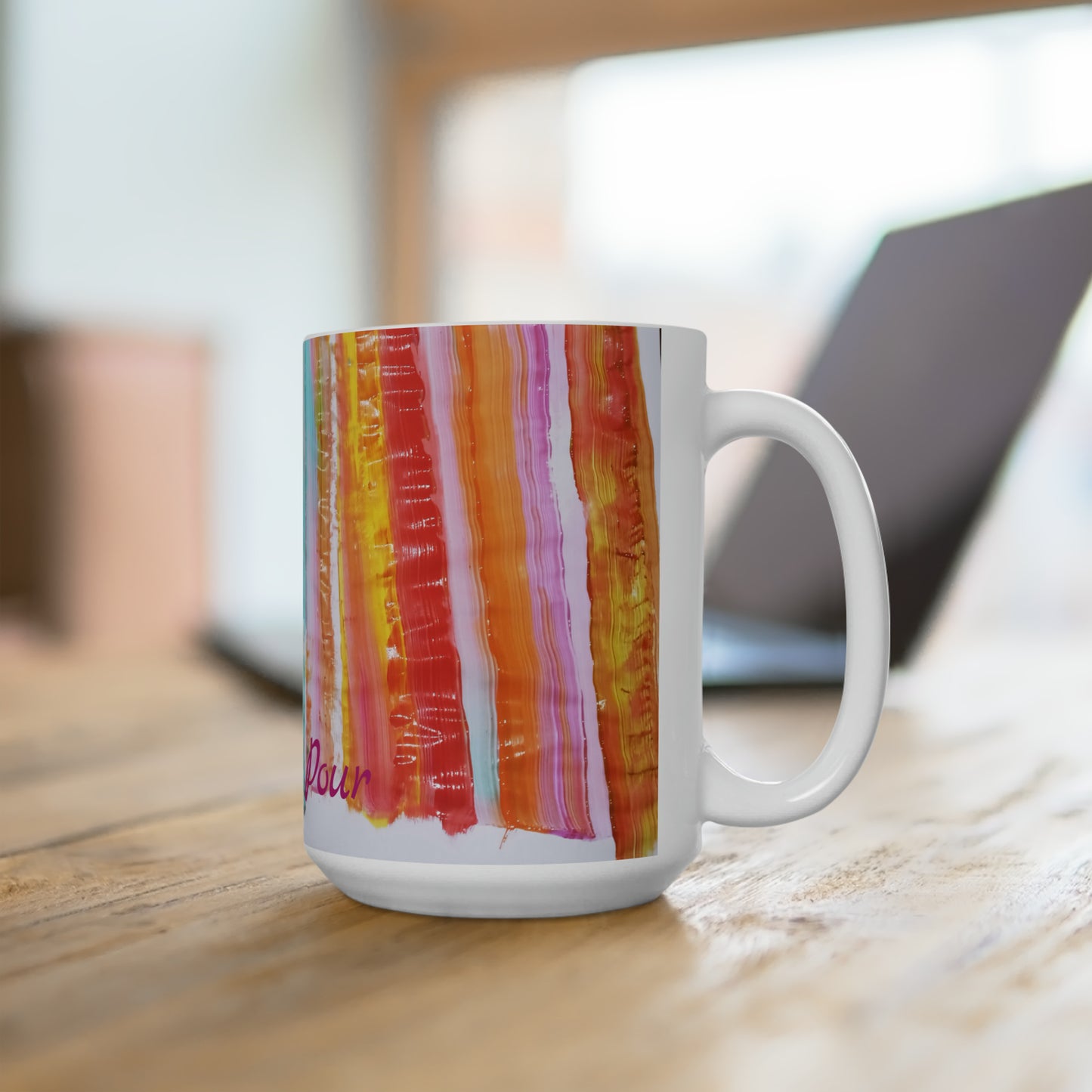 Artsy Pour Ceramic Mug 15oz