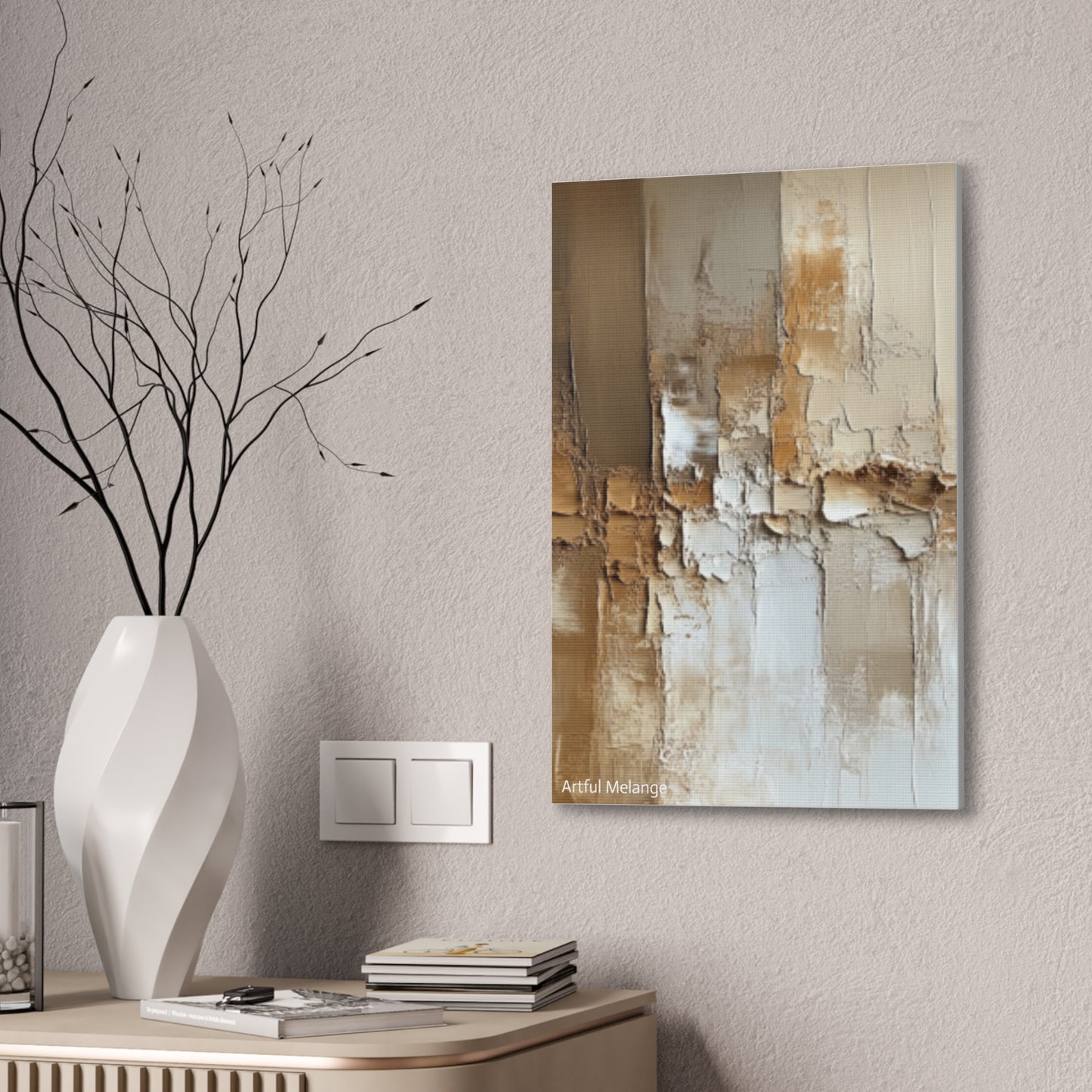 Acrylic Abstract Canvas Print - Richly Textured Artistry