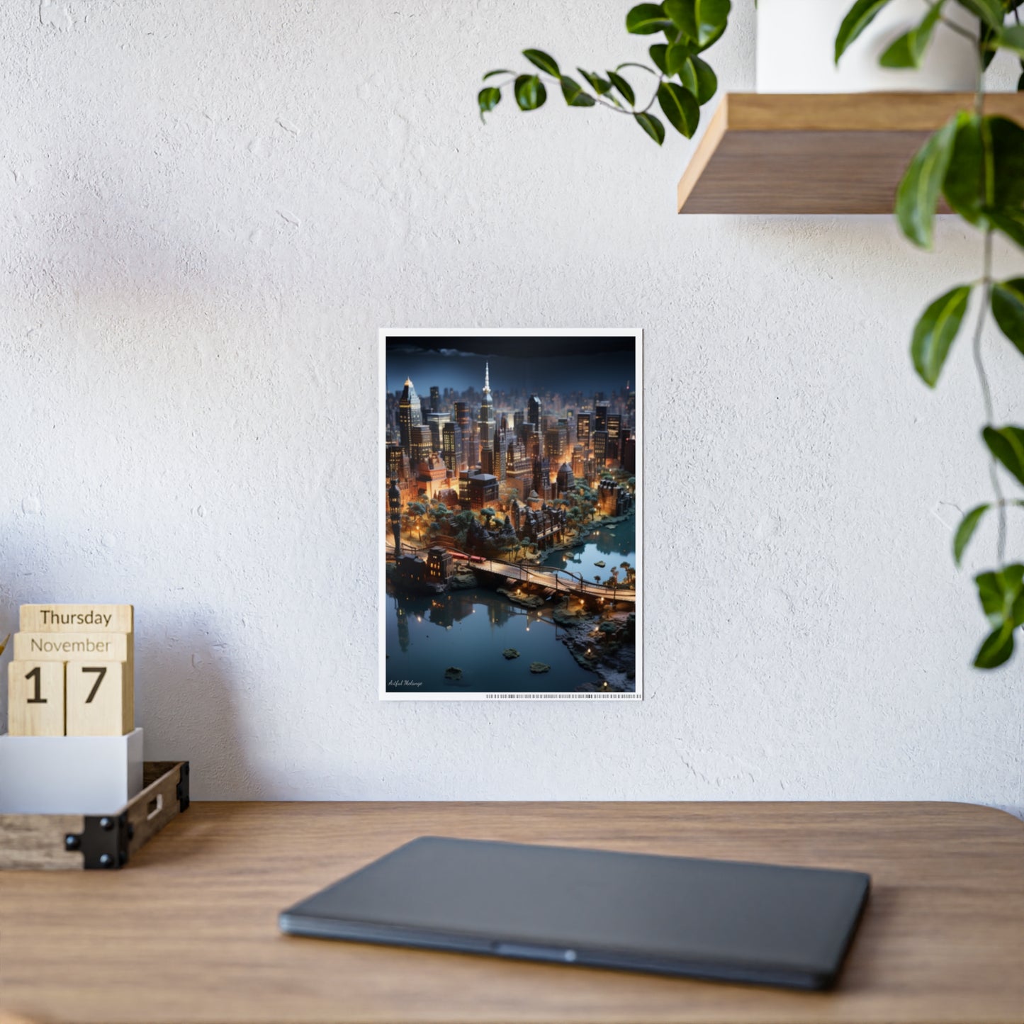 Skyline Vista: Hyper-Realistic 3D Cityscape Posters