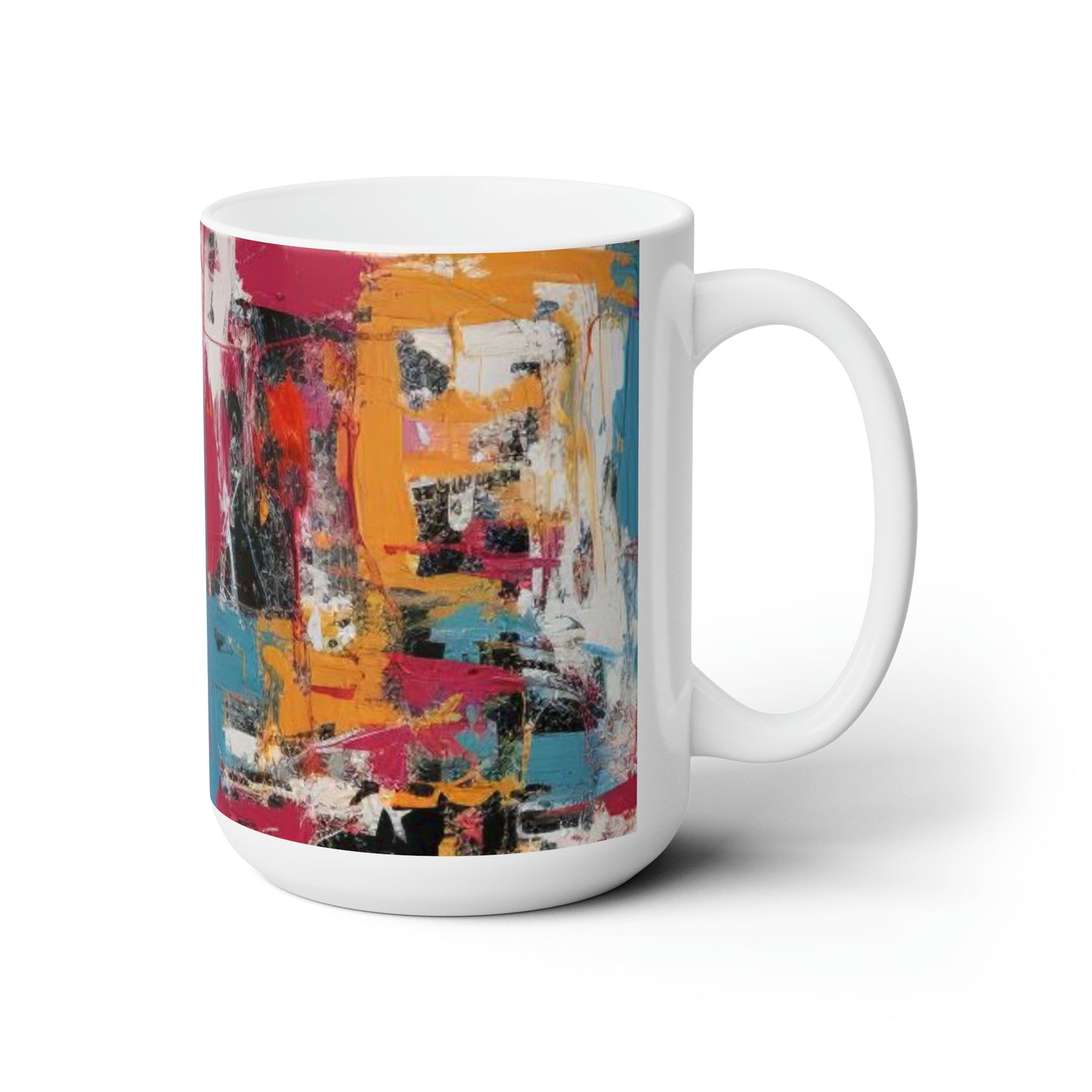Artsy Abstract Ceramic Mug 15oz