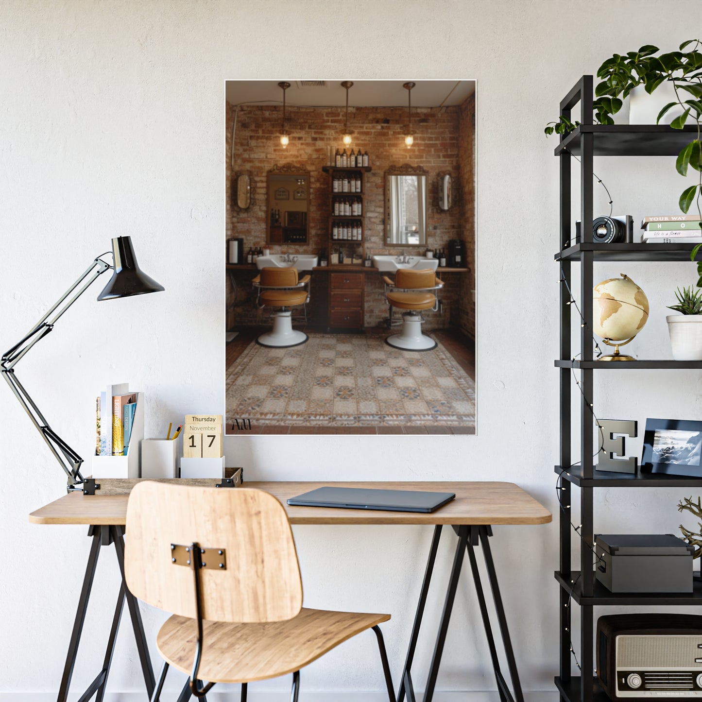 Black Hair Salon Interiors: Poster Prints Celebrating Style