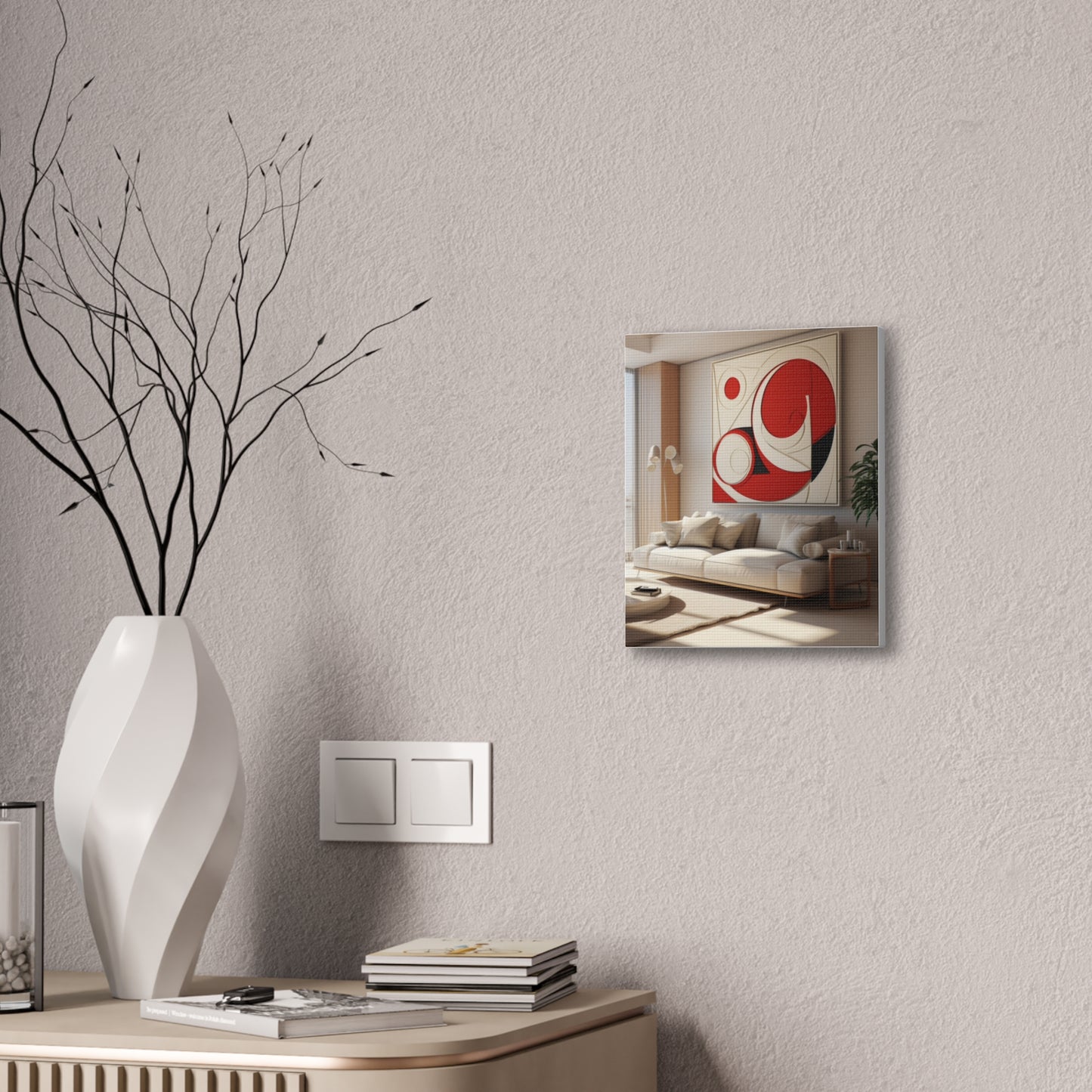 Crimson Elegance: A Symphony of Sophistication Canvas Print