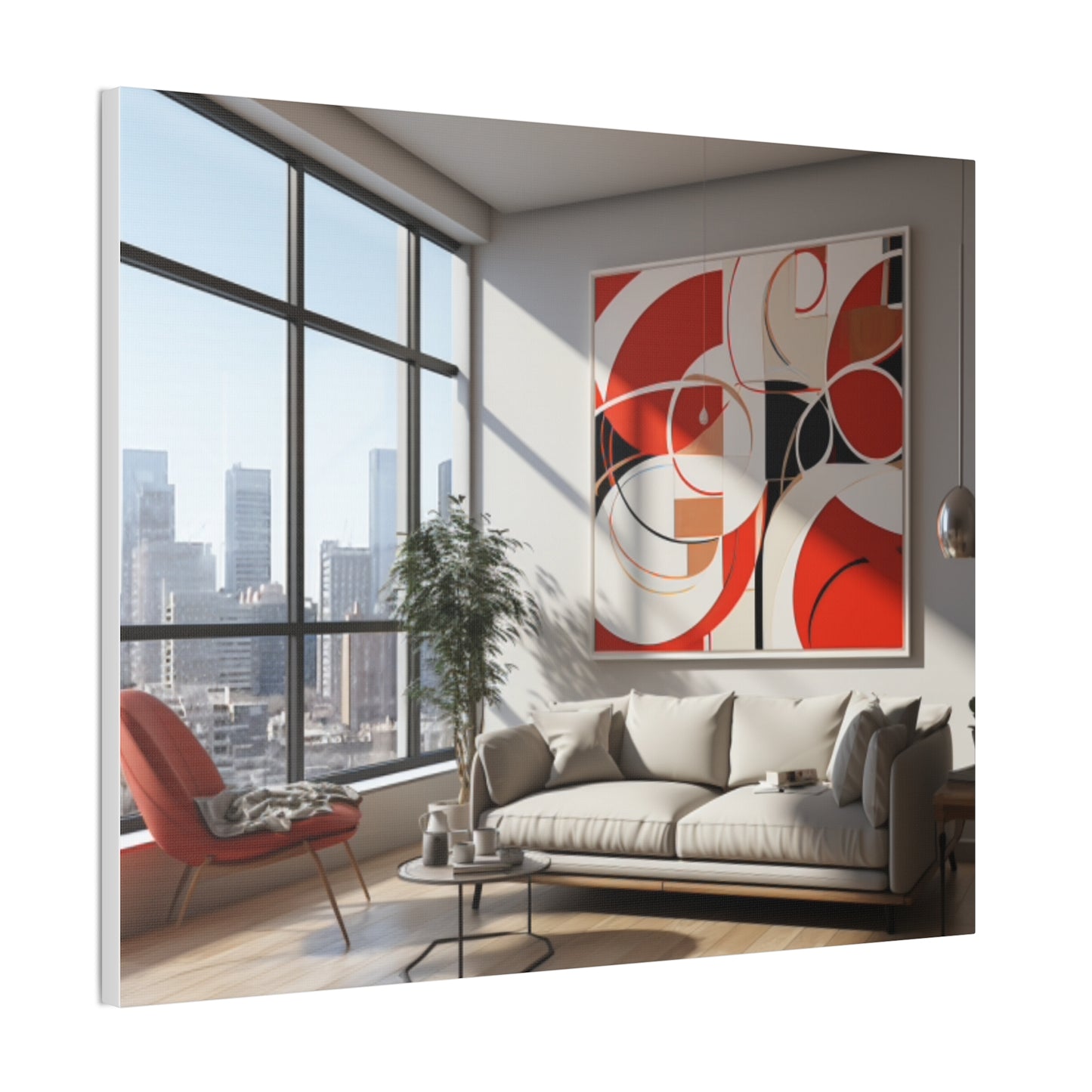 Crimson Elegance: A Symphony of Sophistication Canvas Print