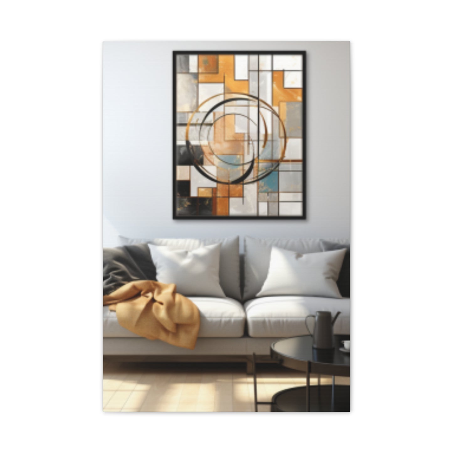 Gold and Black Elegance: A Symphony of Sophistication Canvas Print