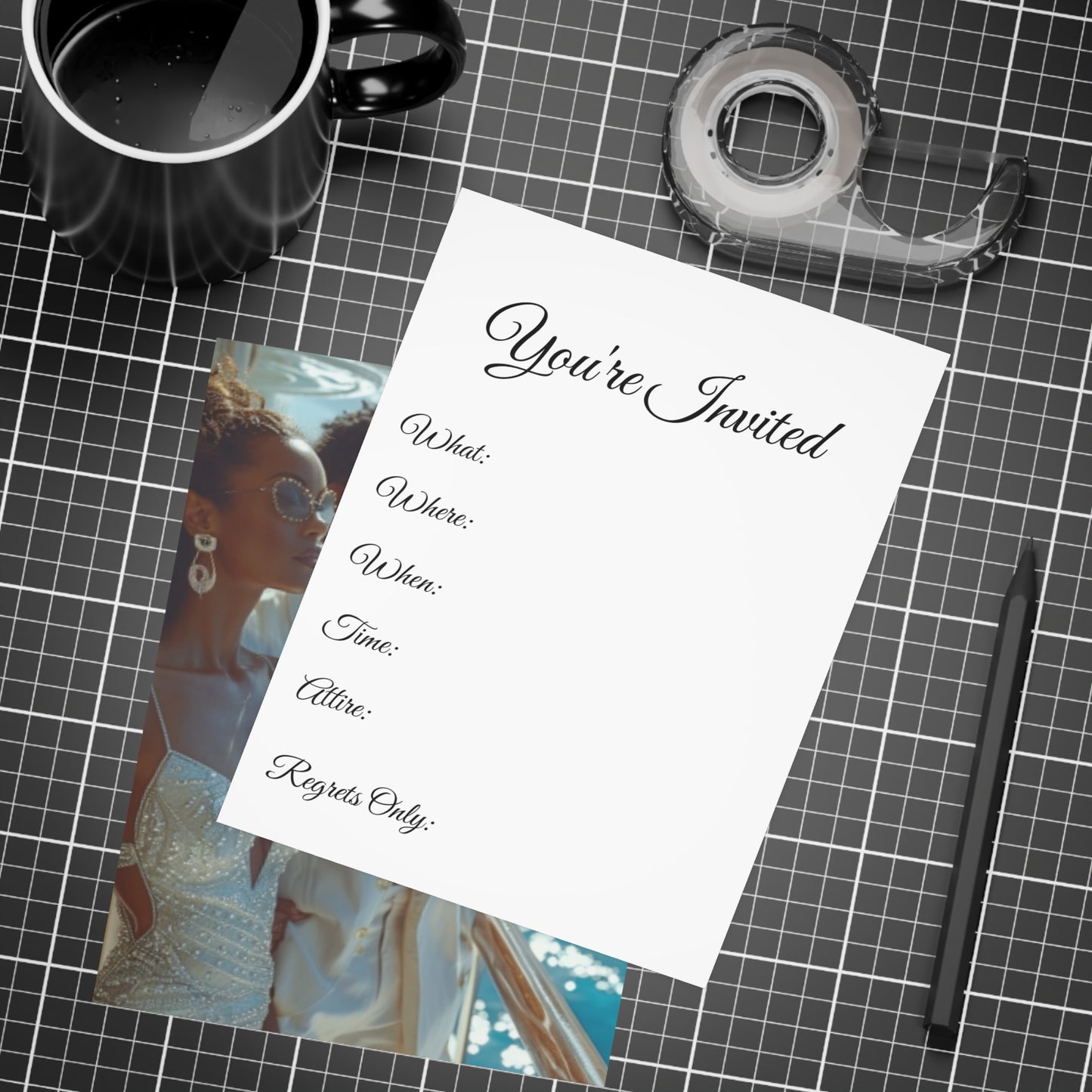 Sail & Celebrate: A Day of Elegance Yacht/Boat Party Invitation Bundles (envelopes included)