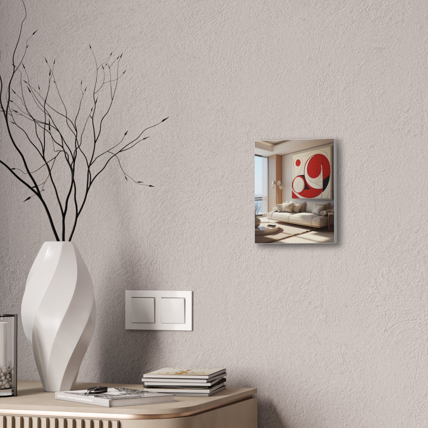 Crimson Elegance: A Symphony of Sophistication Canvas Print