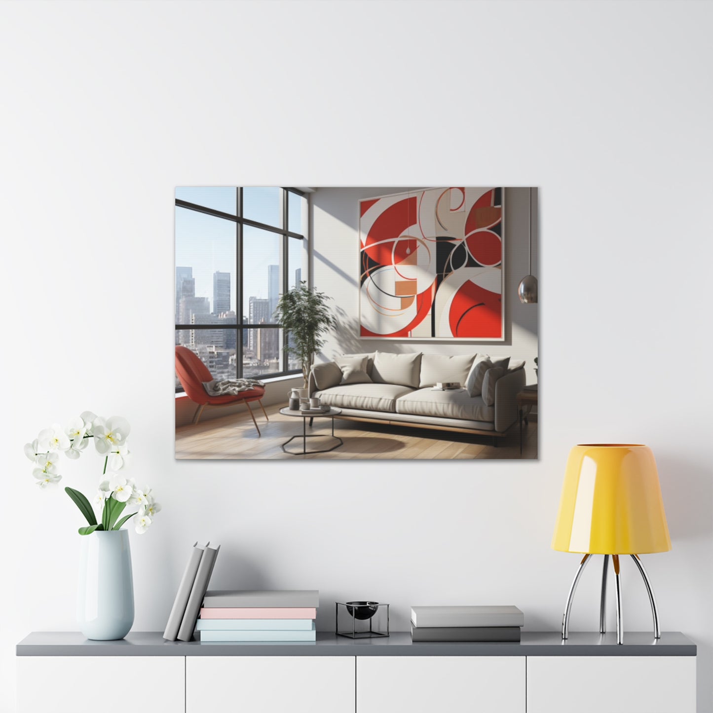 Crimson Elegance: A Symphony of Sophistication Canvas Print