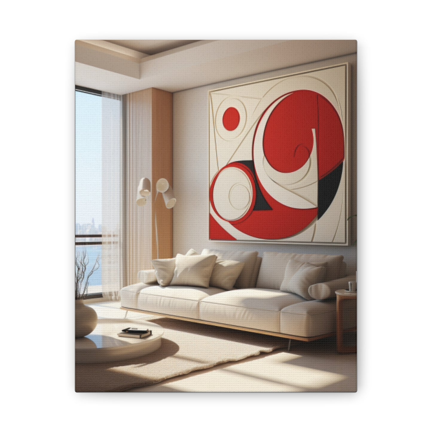 Crimson Elegance: A Symphony of Sophistication Canvas Print