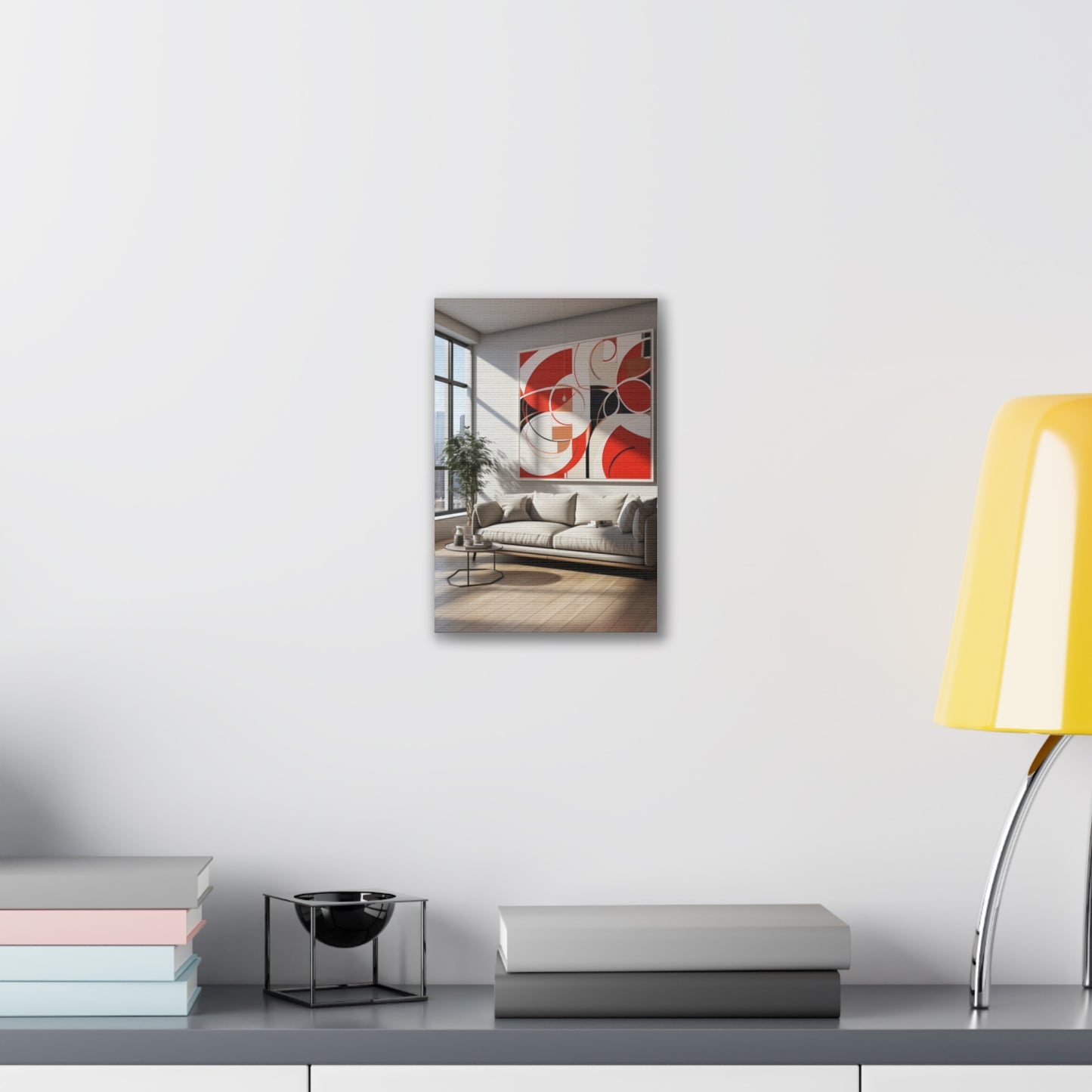 Crimson Elegance: A Symphony of Sophistication Canvas Print
