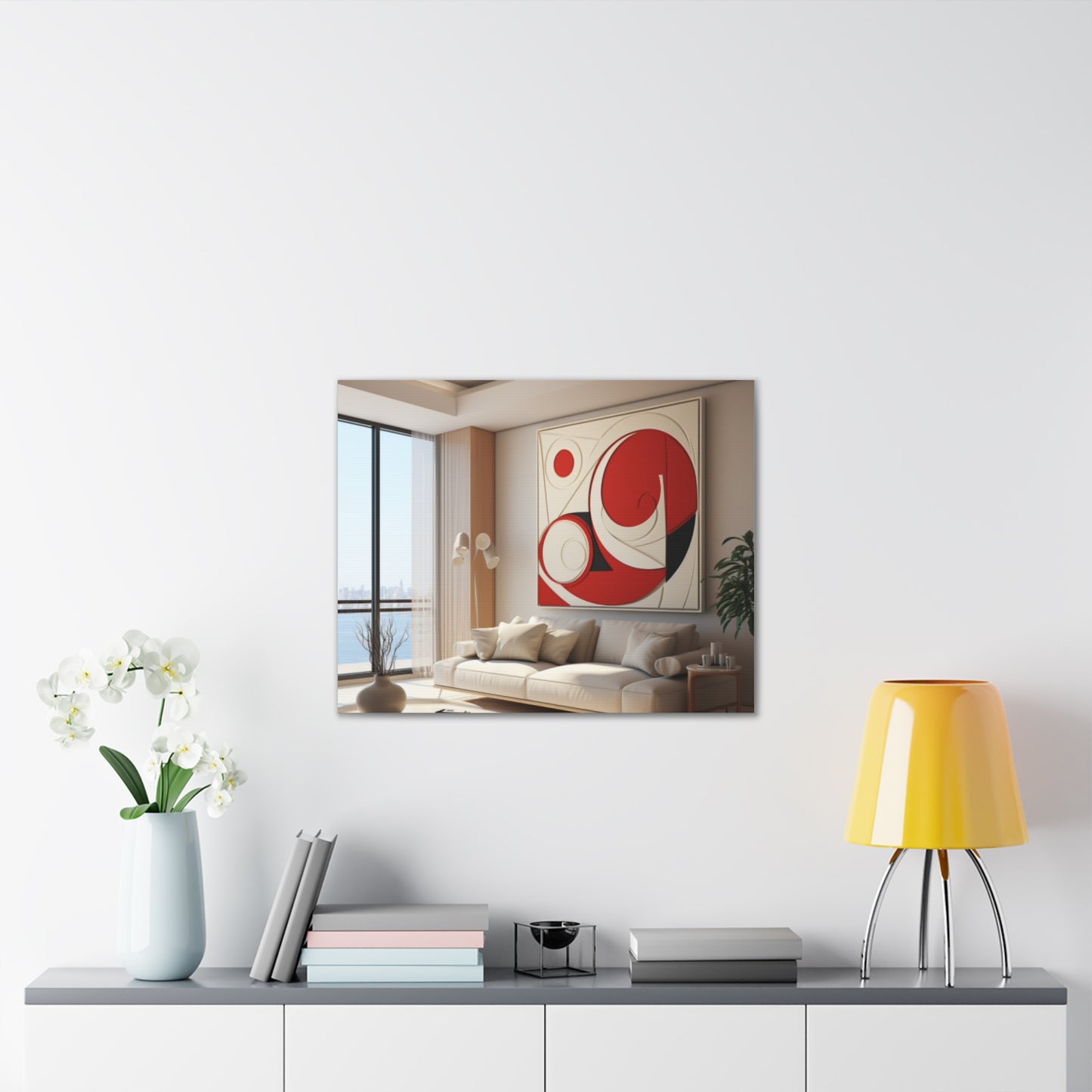 Crimson Elegance: A Symphony of Sophistication Canvas Print