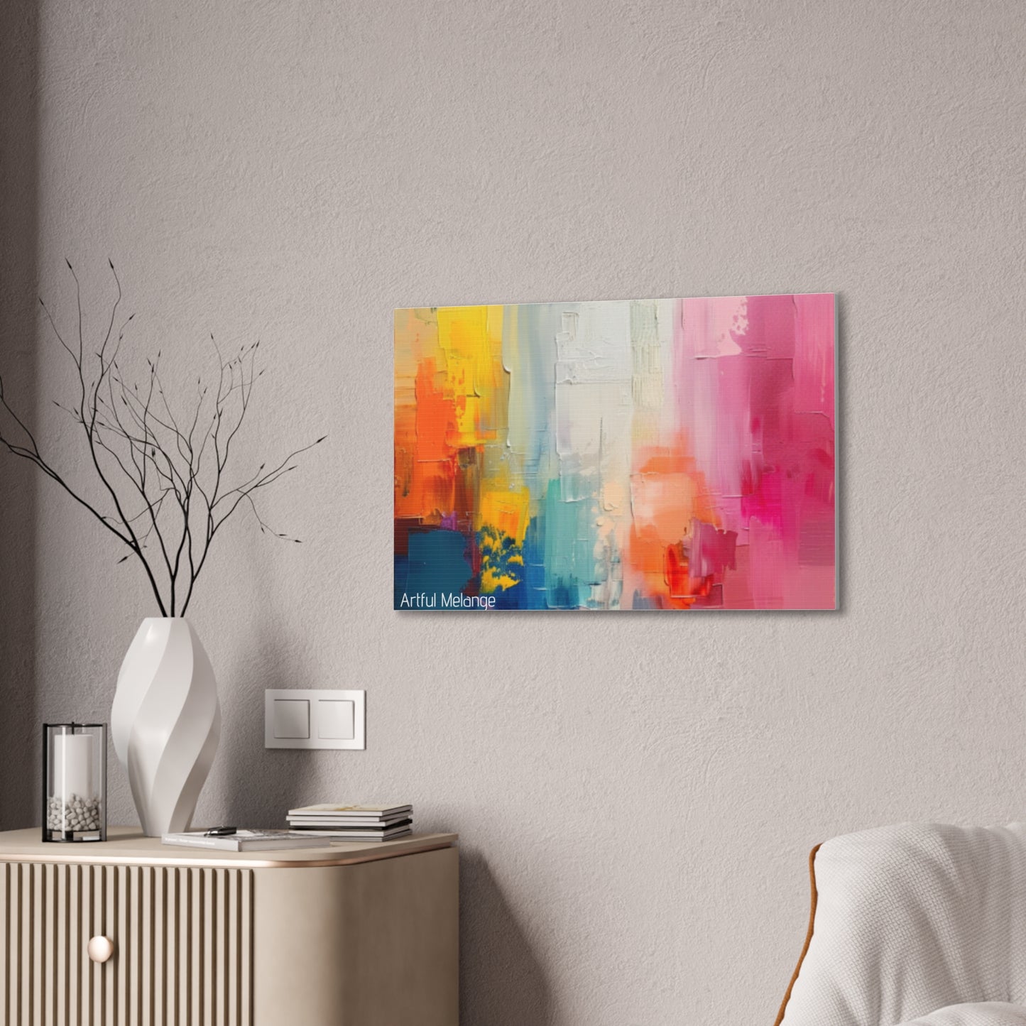 Primary Elegance: A Symphony of Sophistication Canvas Print
