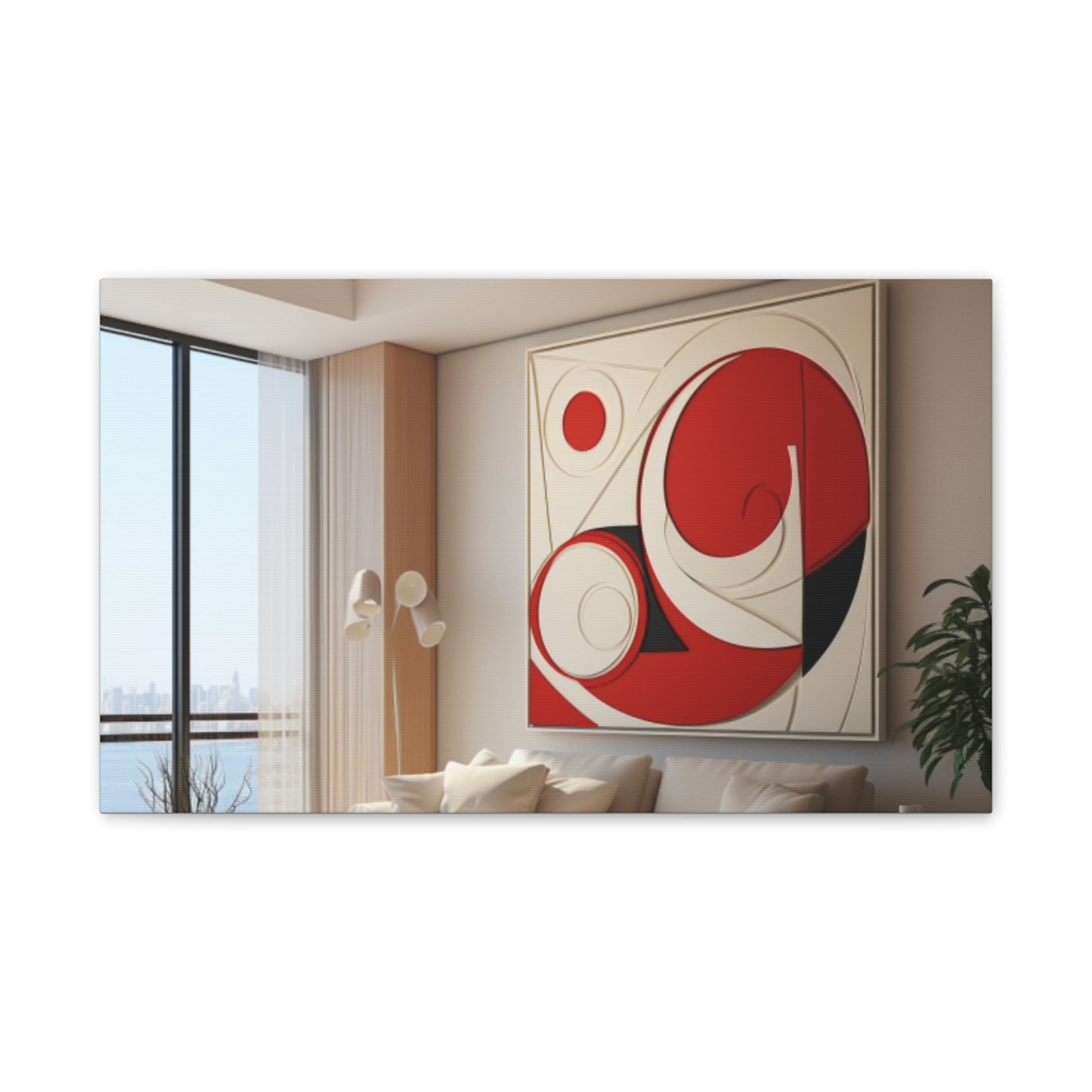 Crimson Elegance: A Symphony of Sophistication Canvas Print