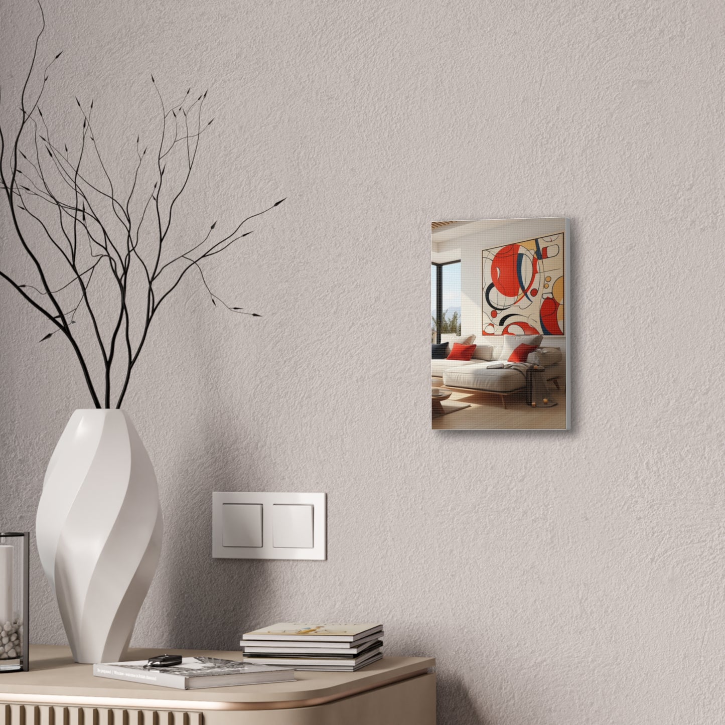 Crimson Elegance: A Symphony of Sophistication Canvas Print