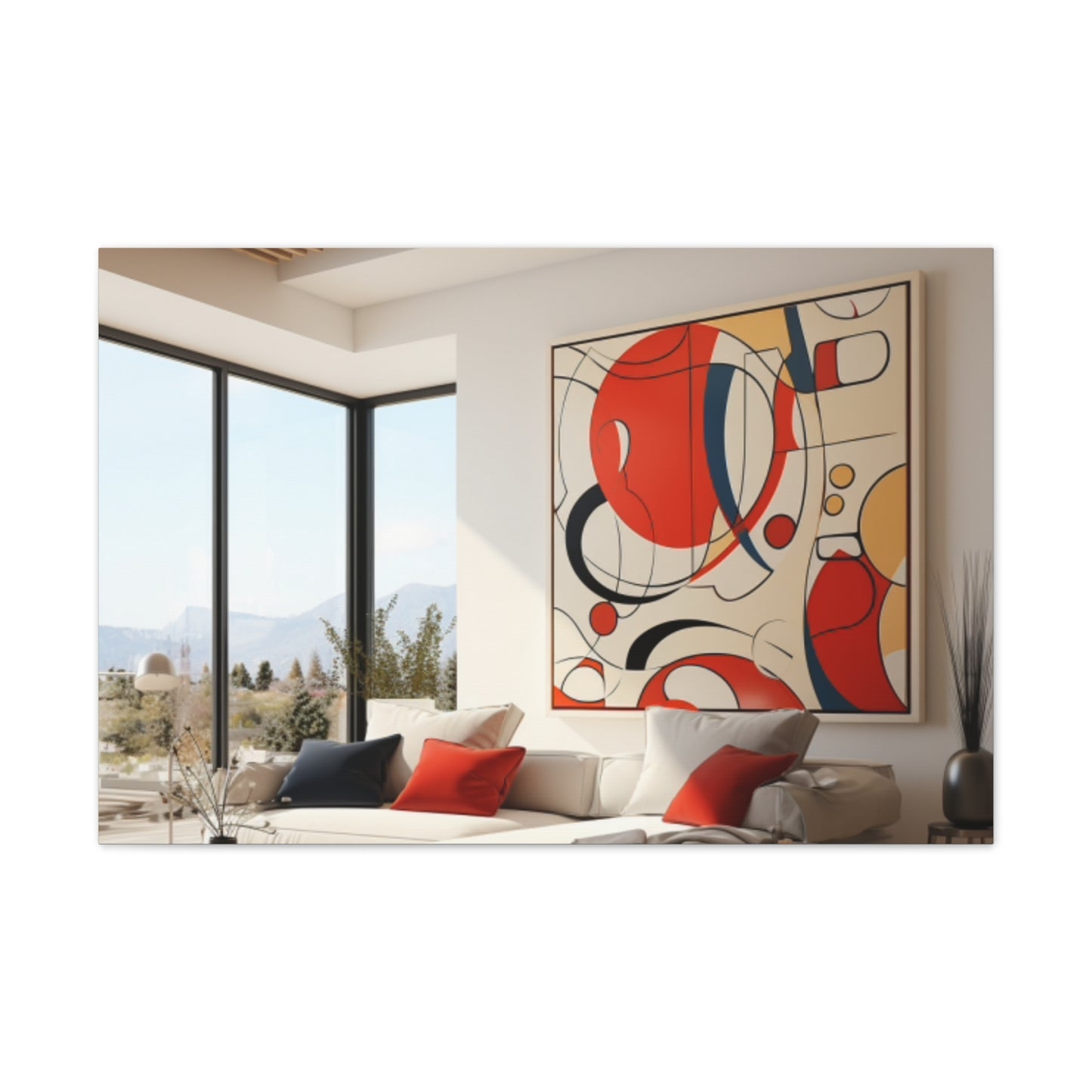 Crimson Elegance: A Symphony of Sophistication Canvas Print