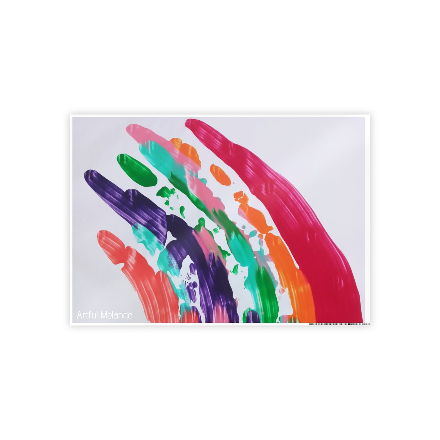 Gleaming Acrylic Abstract Poster: A Spectrum of Colorful Elegance