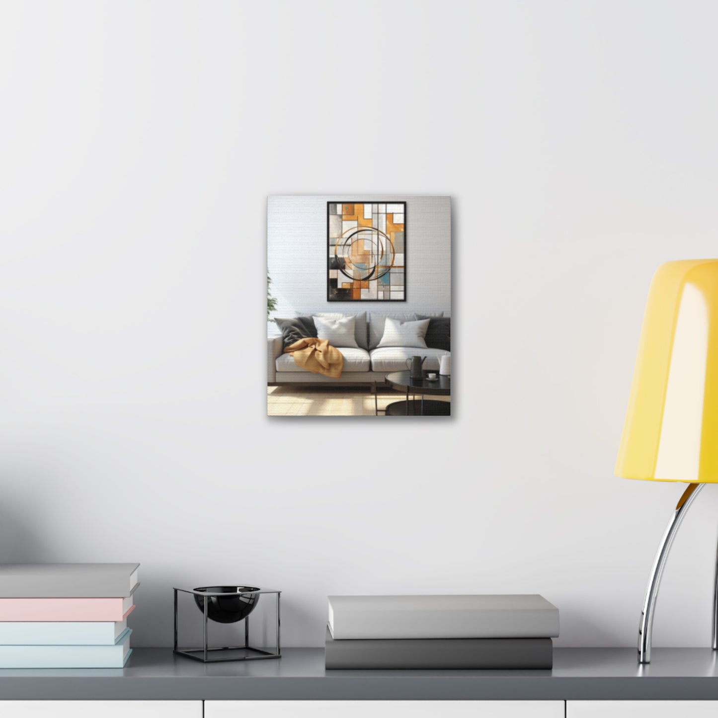 Gold and Black Elegance: A Symphony of Sophistication Canvas Print