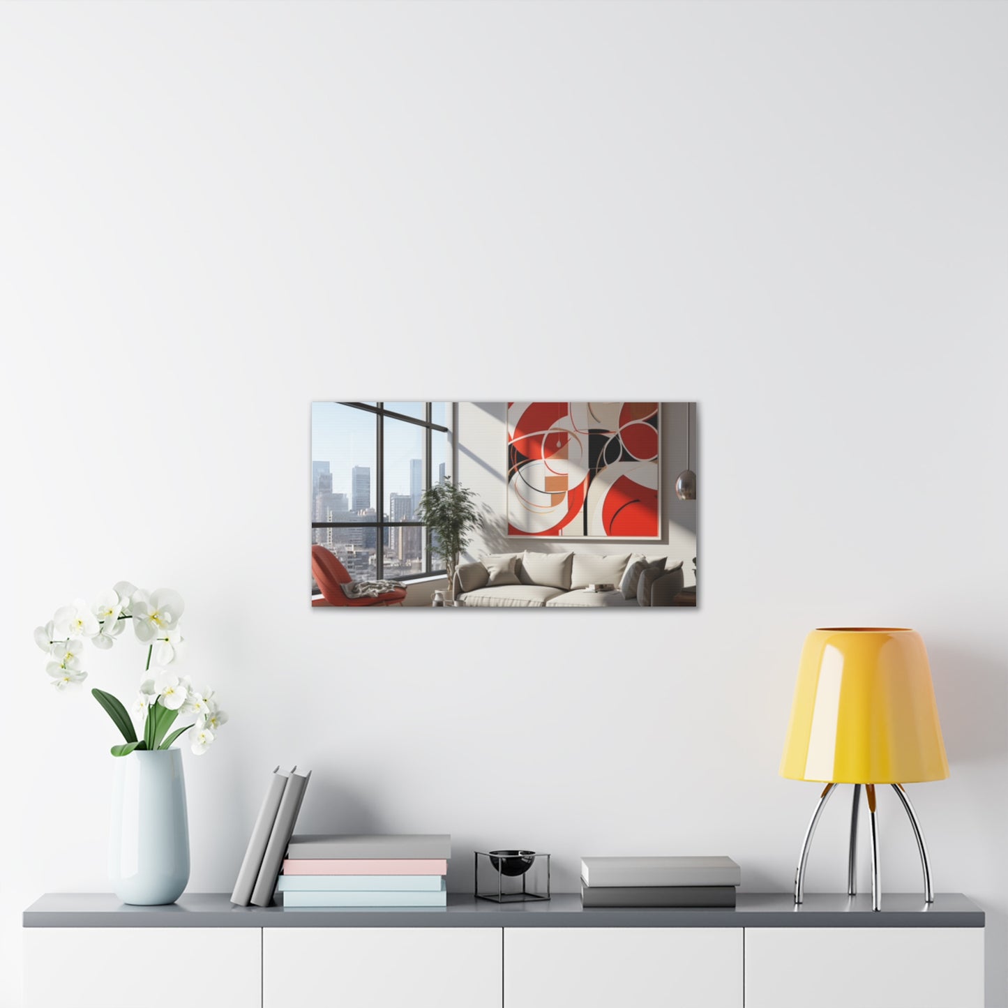 Crimson Elegance: A Symphony of Sophistication Canvas Print