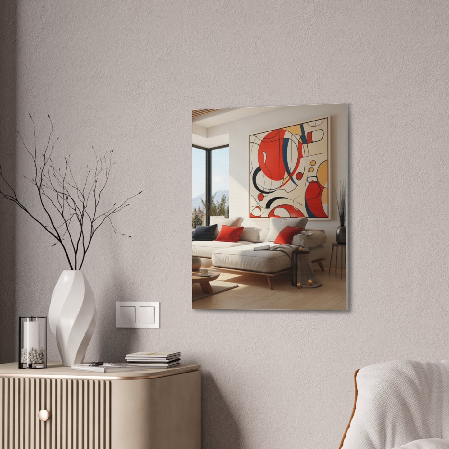 Crimson Elegance: A Symphony of Sophistication Canvas Print