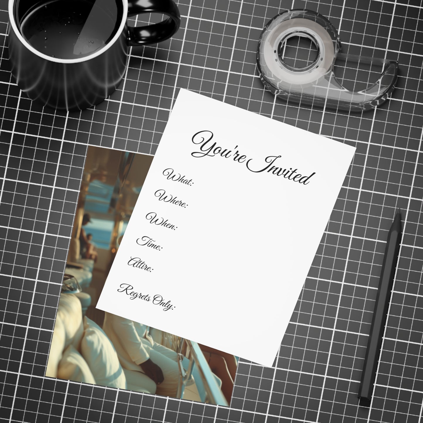 Sail & Celebrate: A Day of Elegance Yacht/Boat Party Invitation Bundles (envelopes included)