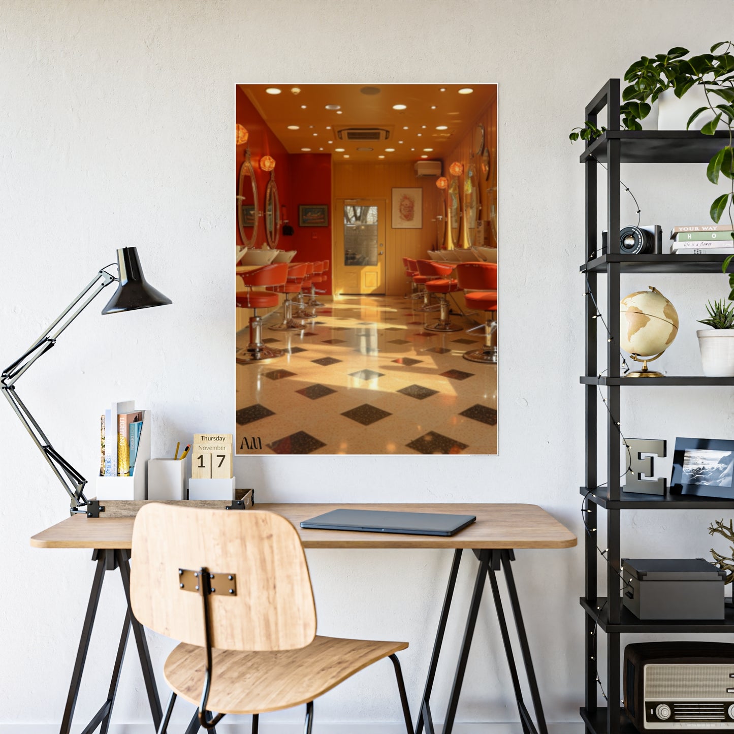 Black Hair Salon Interiors: Poster Prints Celebrating Style