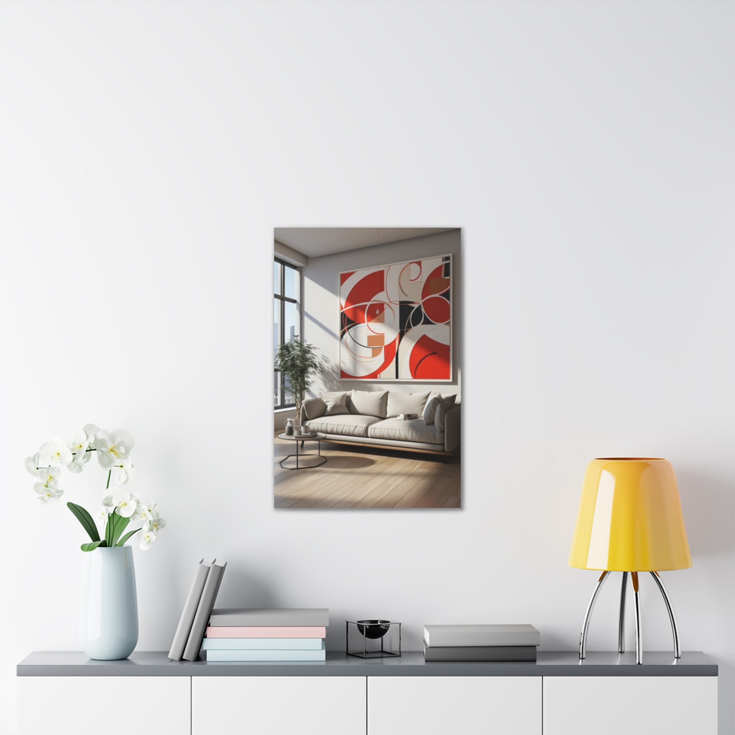 Crimson Elegance: A Symphony of Sophistication Canvas Print