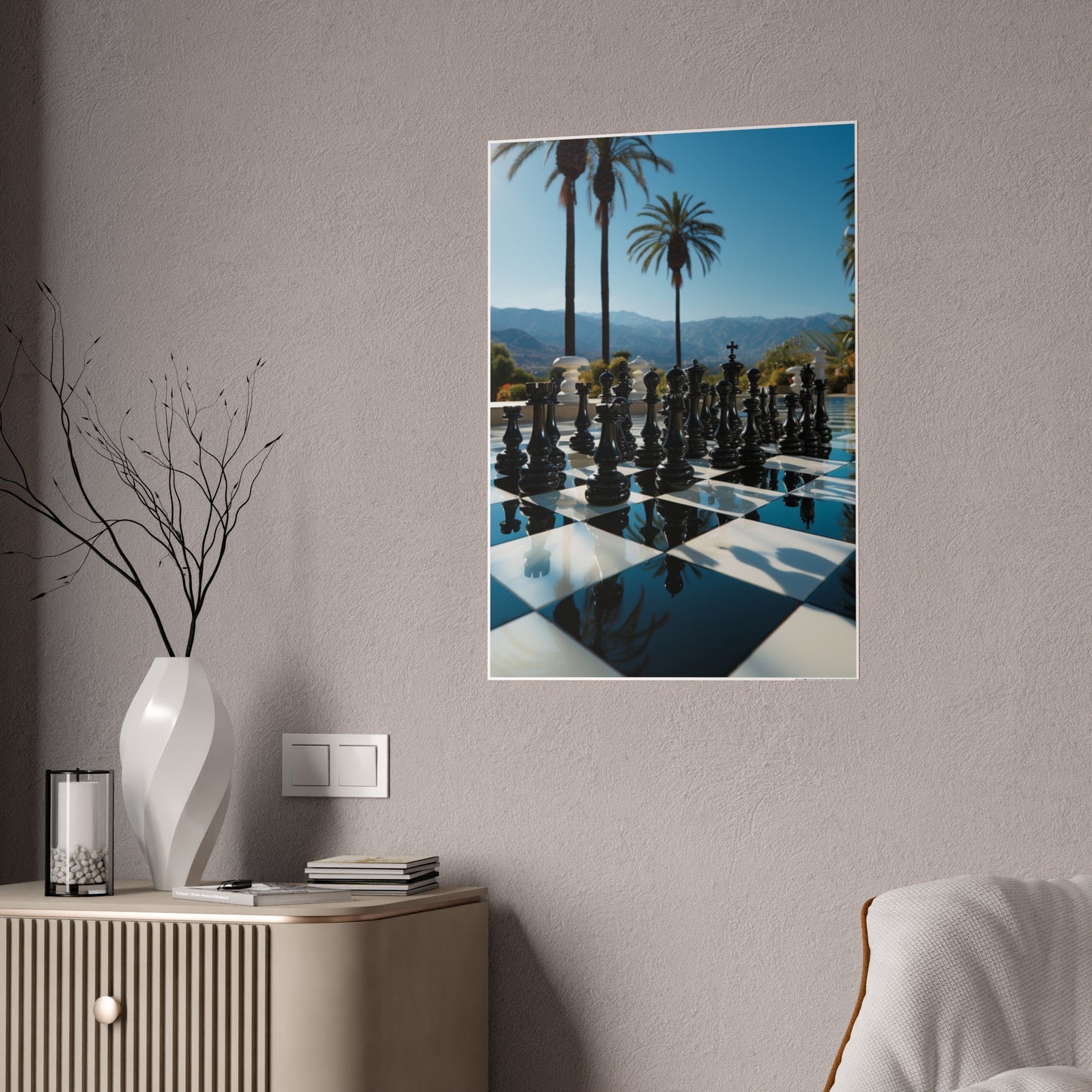 Grandmaster Majesty- Chess Set Poster Print Series