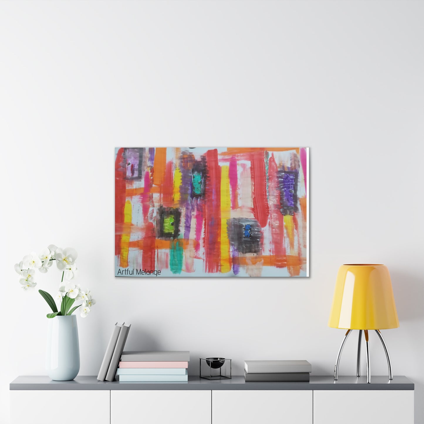 Primary Elegance: A Symphony of Sophistication Canvas Print