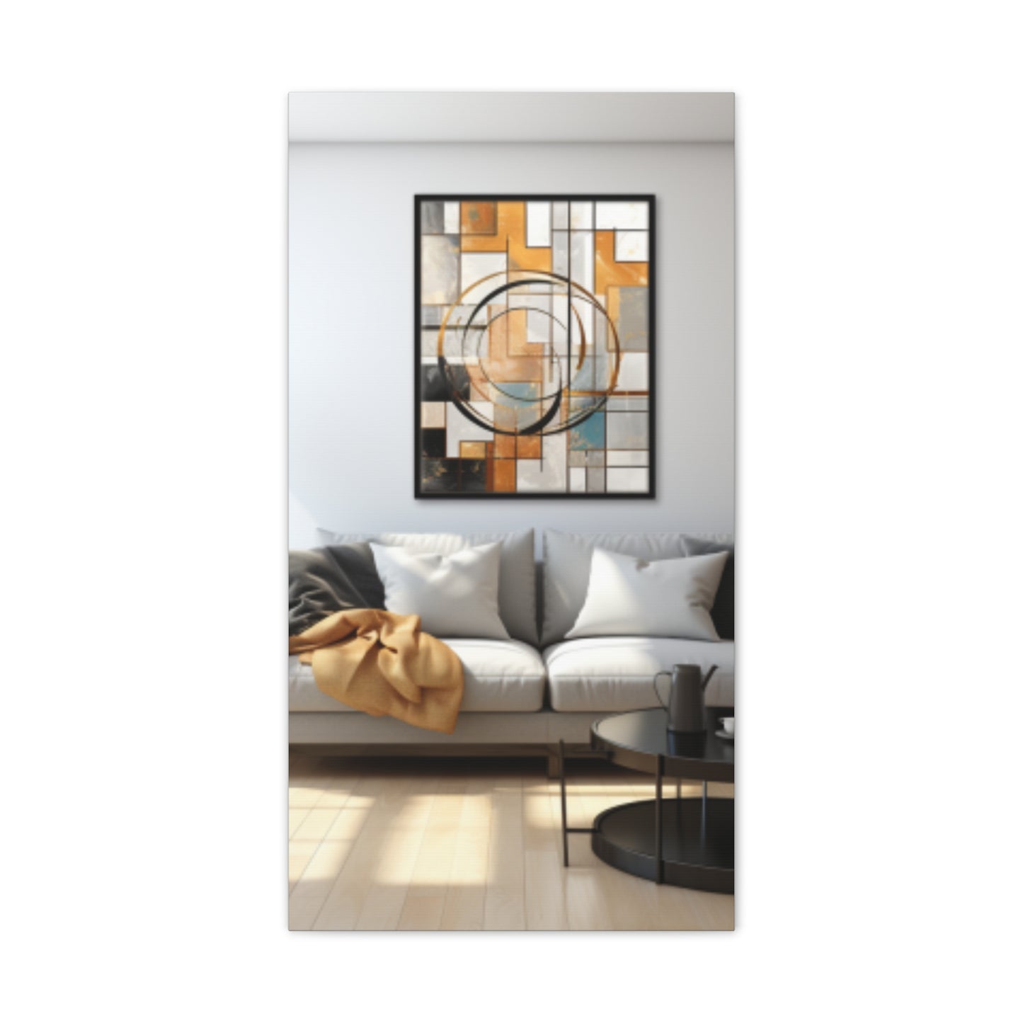 Gold and Black Elegance: A Symphony of Sophistication Canvas Print