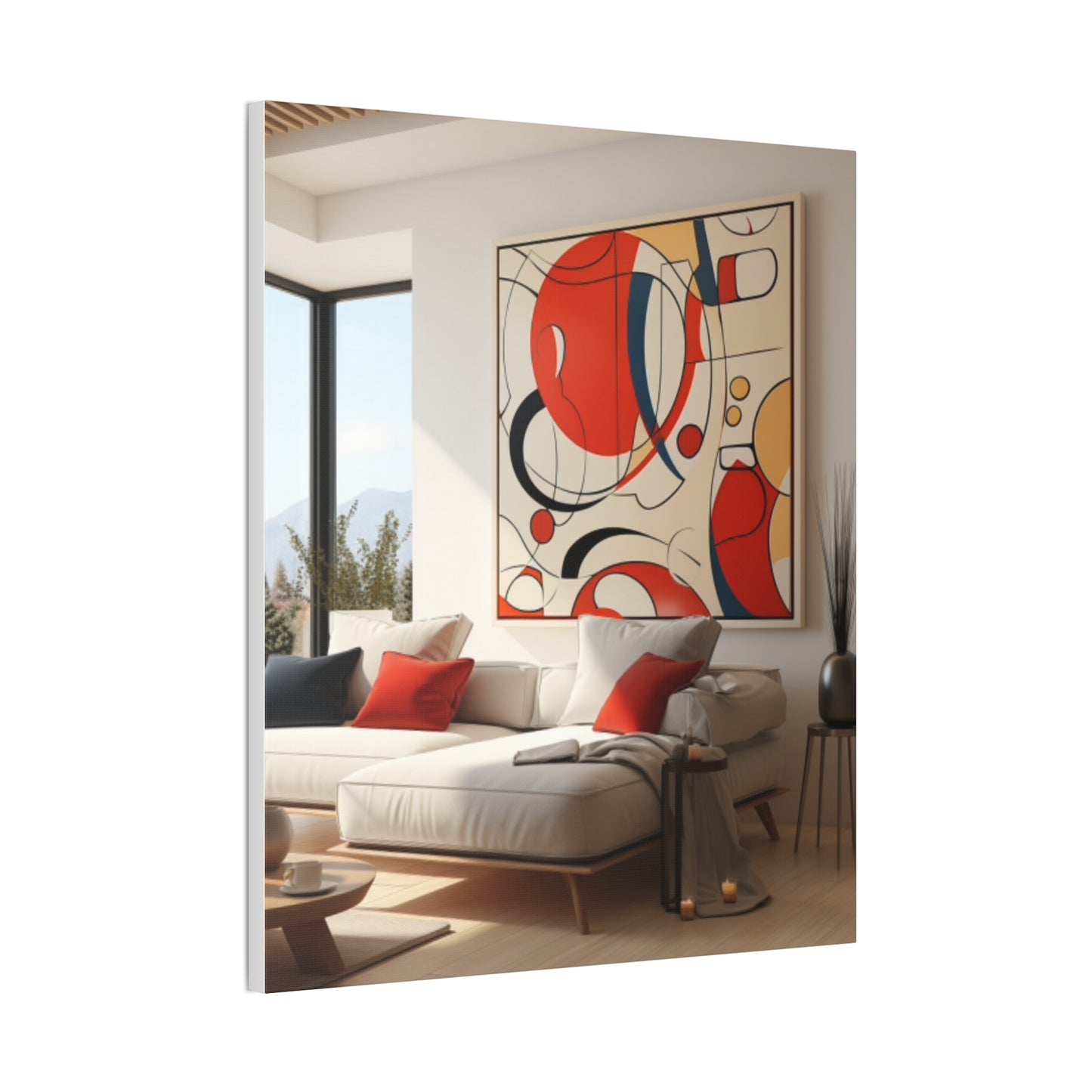 Crimson Elegance: A Symphony of Sophistication Canvas Print