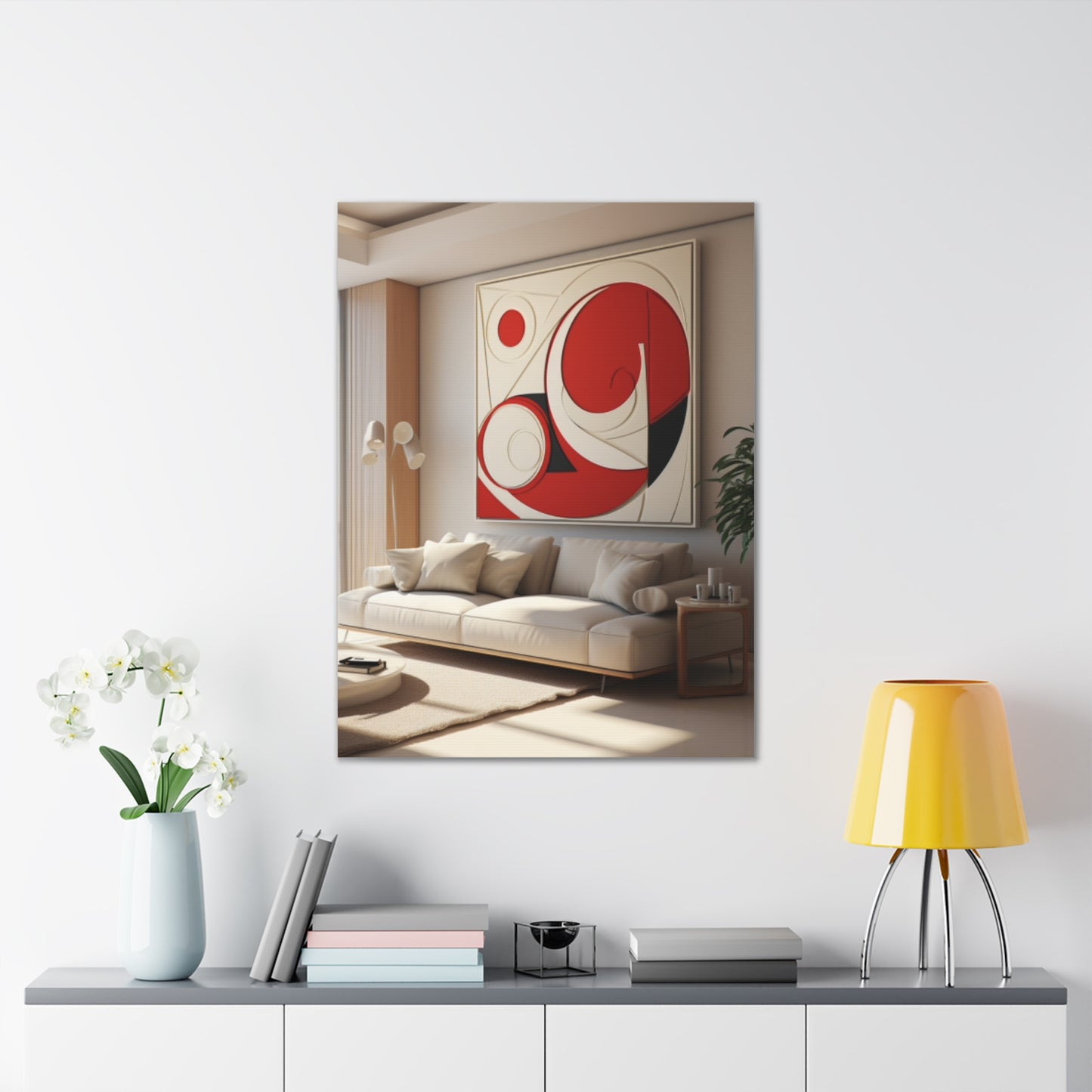 Crimson Elegance: A Symphony of Sophistication Canvas Print