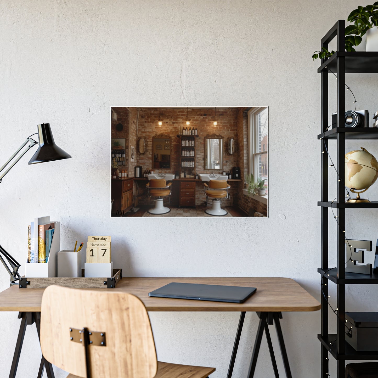 Black Hair Salon Interiors: Poster Prints Celebrating Style