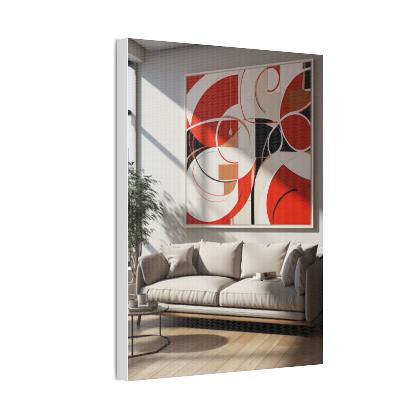 Crimson Elegance: A Symphony of Sophistication Canvas Print