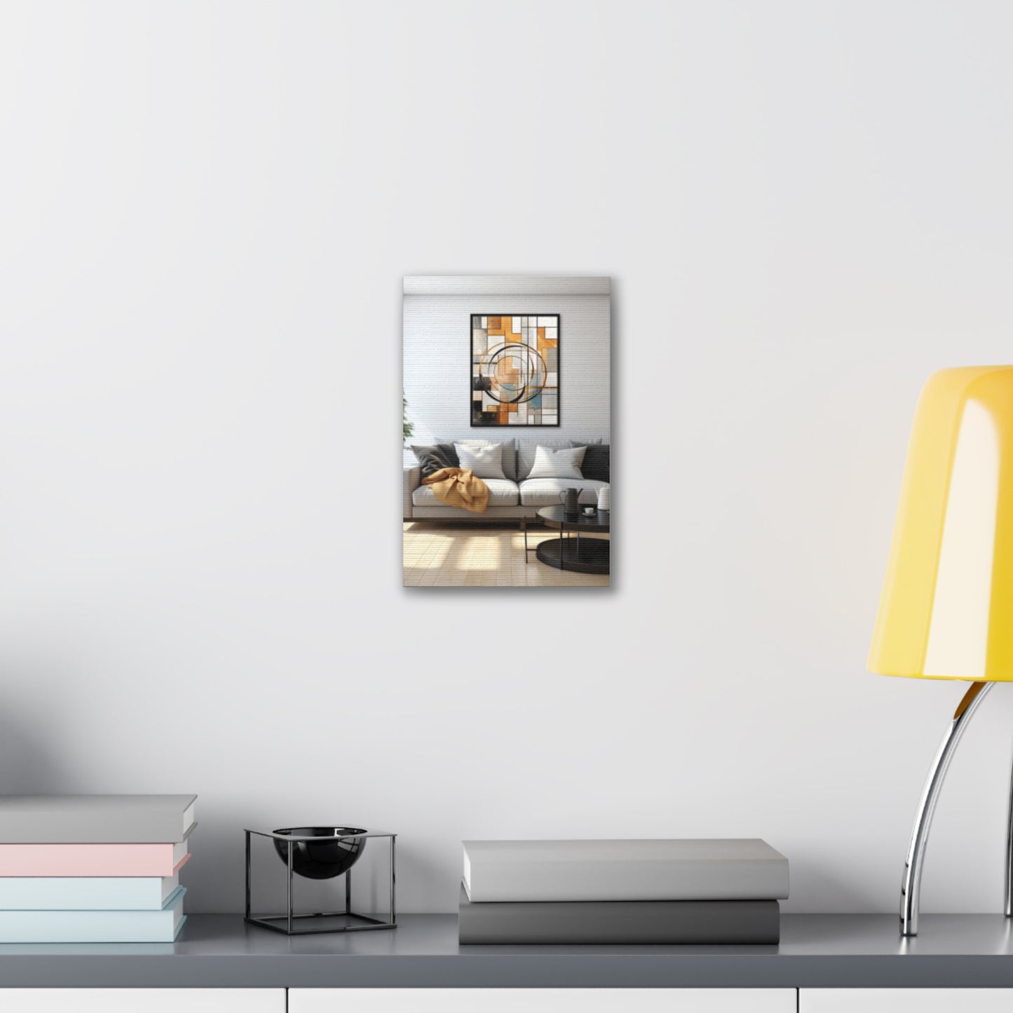 Gold and Black Elegance: A Symphony of Sophistication Canvas Print