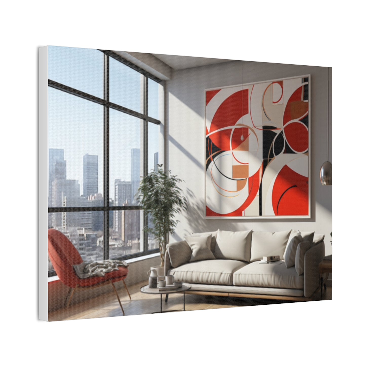 Crimson Elegance: A Symphony of Sophistication Canvas Print