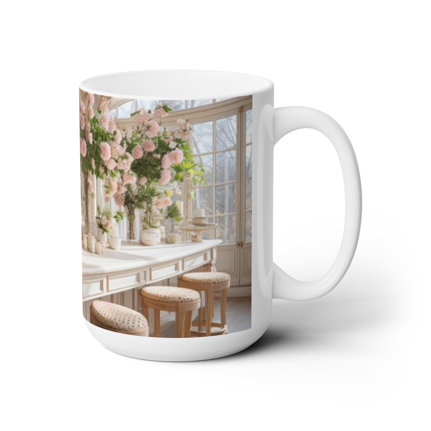 Elegant Kitchen Themed Ceramic Mug 15oz