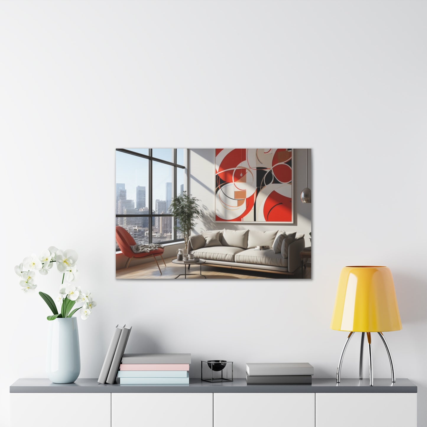 Crimson Elegance: A Symphony of Sophistication Canvas Print