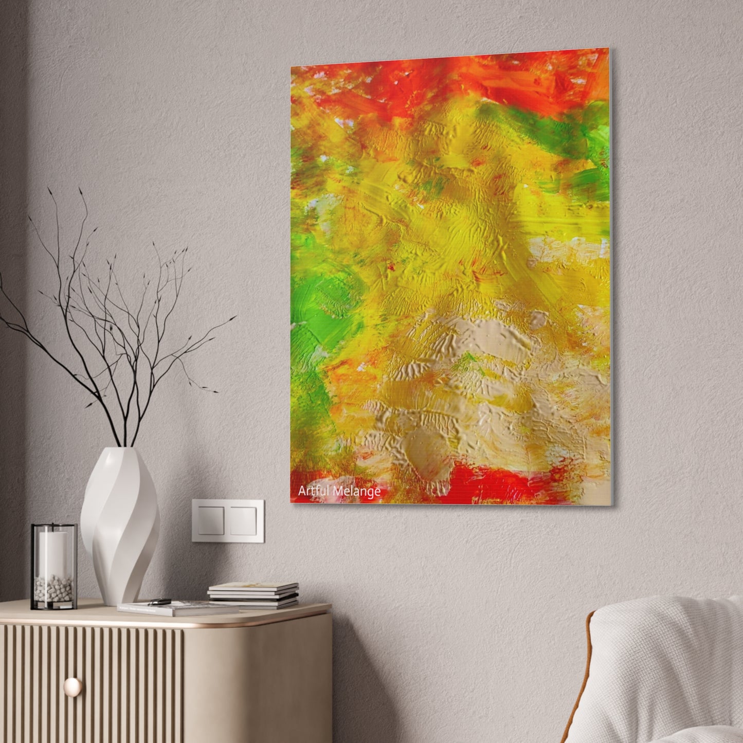 Acrylic Abstract Canvas Print - Richly Textured Artistry