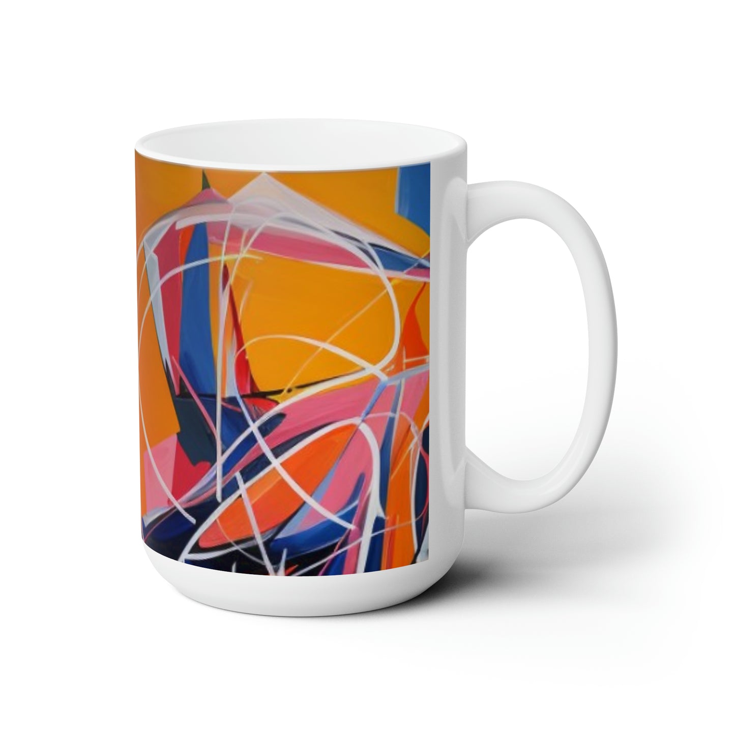 Artsy Abstract Ceramic Mug 15oz