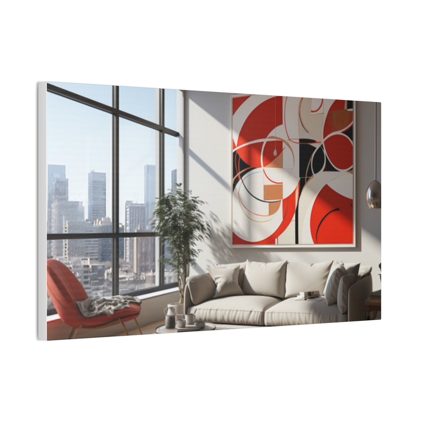 Crimson Elegance: A Symphony of Sophistication Canvas Print