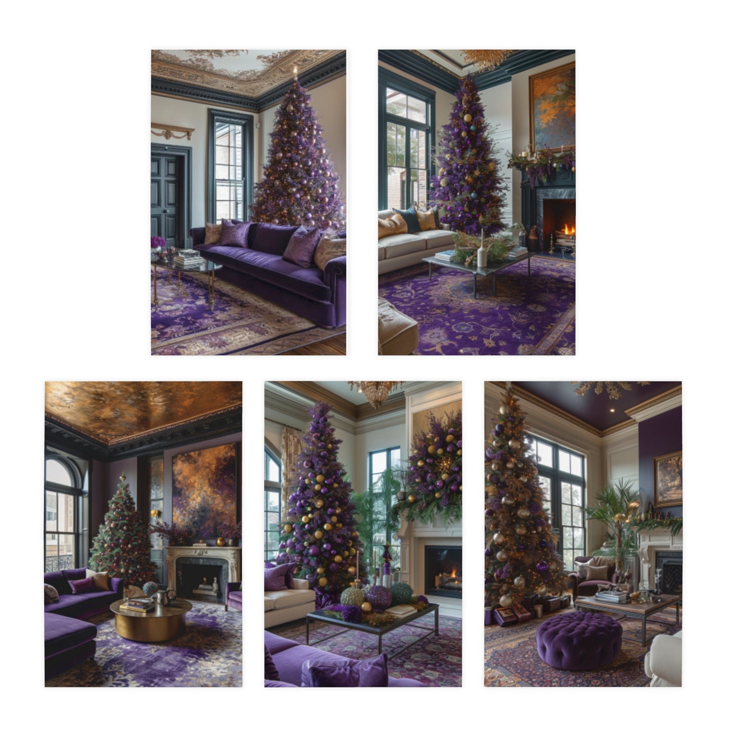 Big Easy Festivity Mardi Gras Note Card Set (5-Pack)