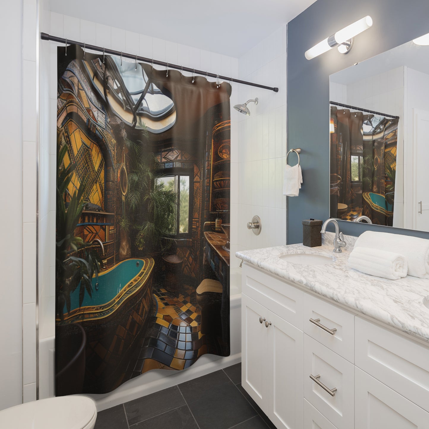 Heritage Tapestry Afro Centric Shower Curtain