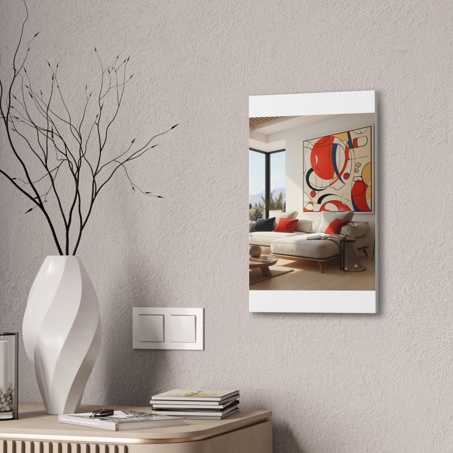 Crimson Elegance: A Symphony of Sophistication Canvas Print