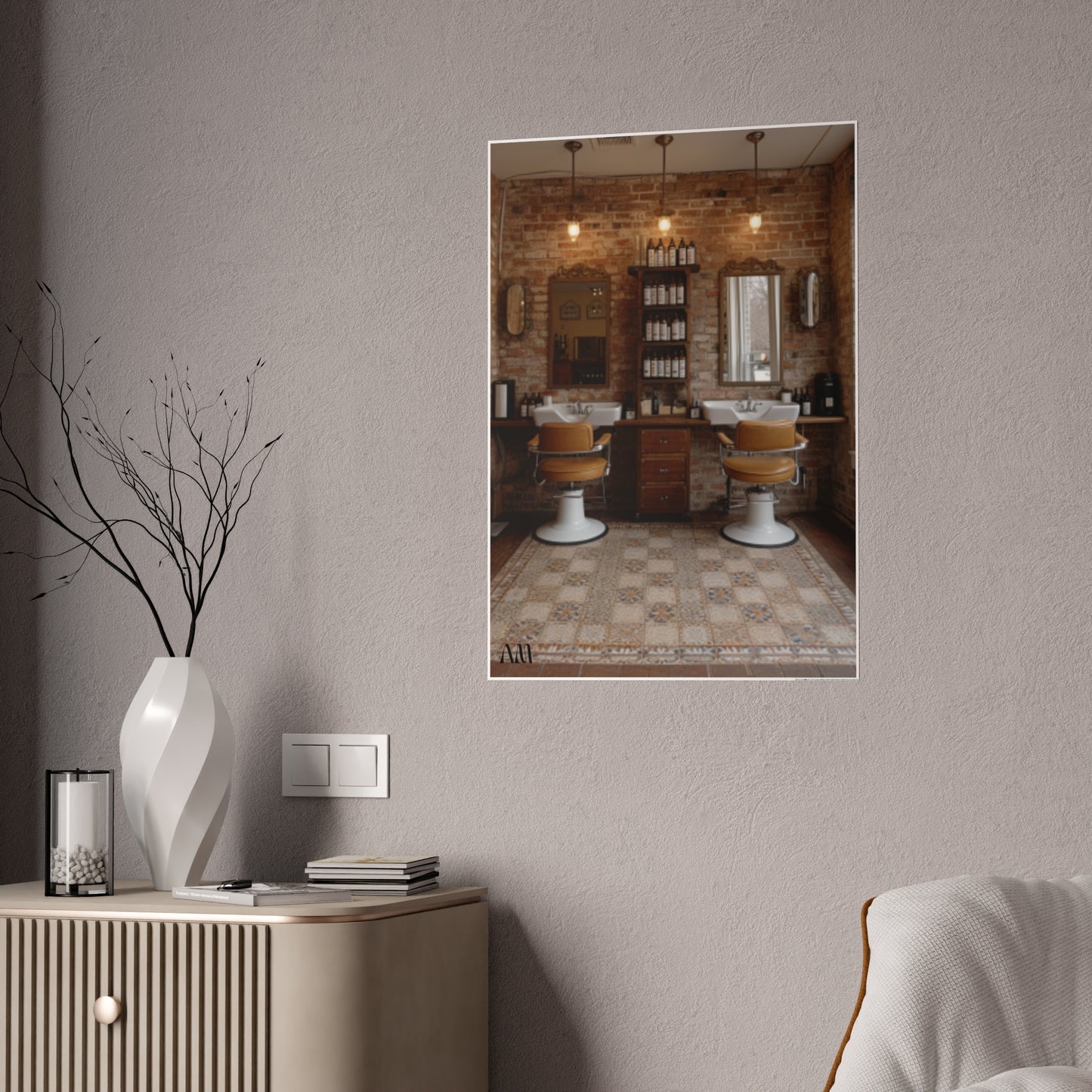 Black Hair Salon Interiors: Poster Prints Celebrating Style