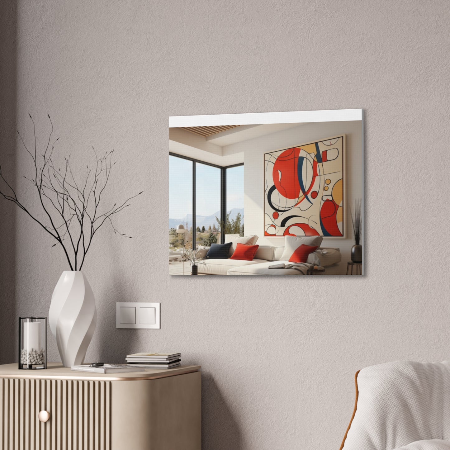 Crimson Elegance: A Symphony of Sophistication Canvas Print