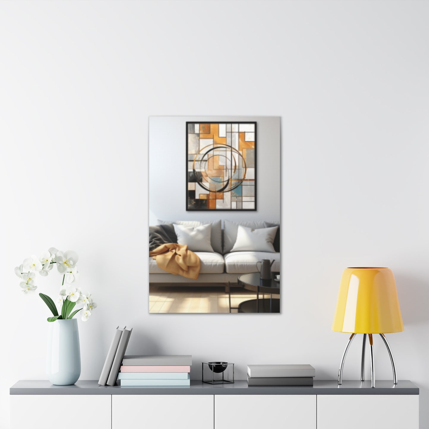 Gold and Black Elegance: A Symphony of Sophistication Canvas Print