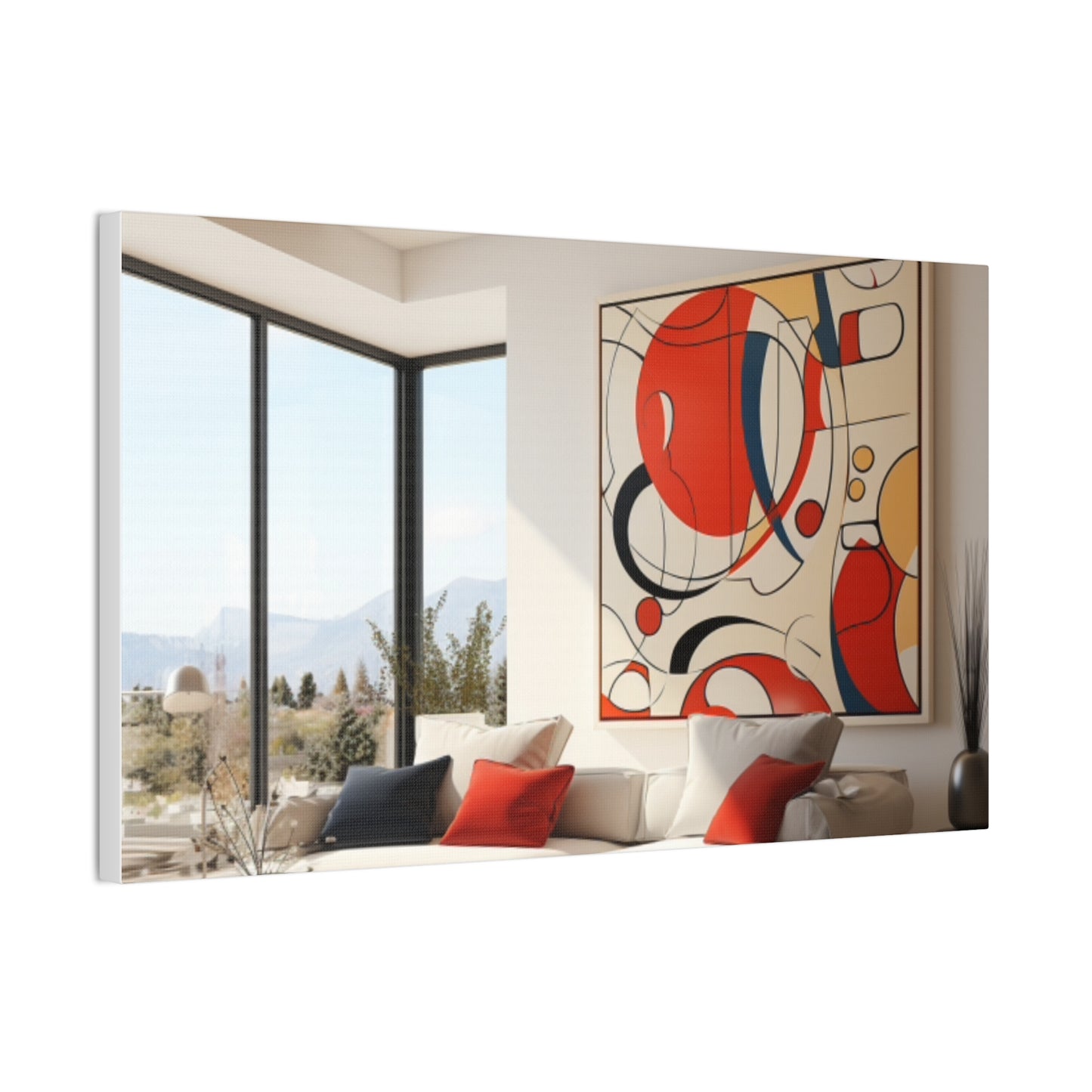 Crimson Elegance: A Symphony of Sophistication Canvas Print