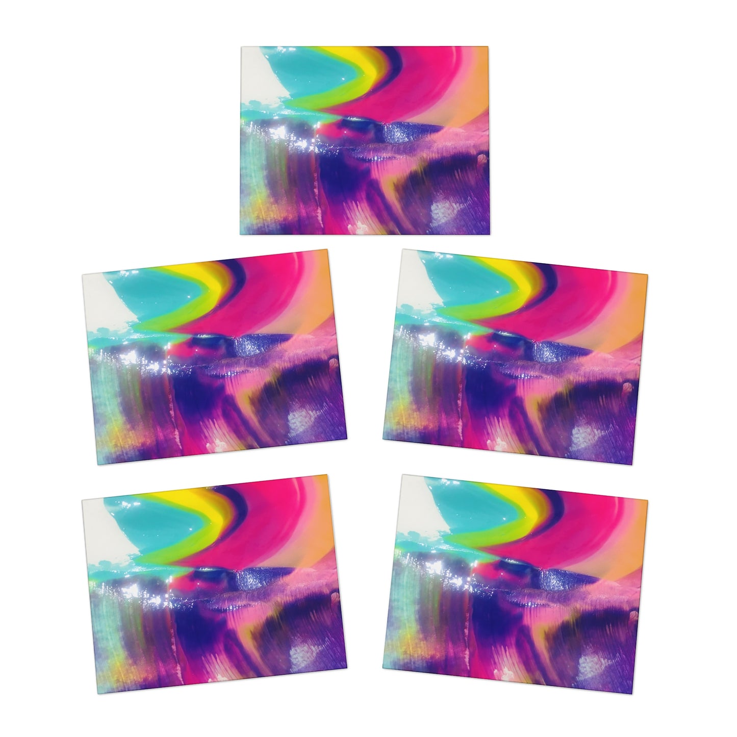 Elegance in Ink: Abstract Art Note Card Set(5-Pack)