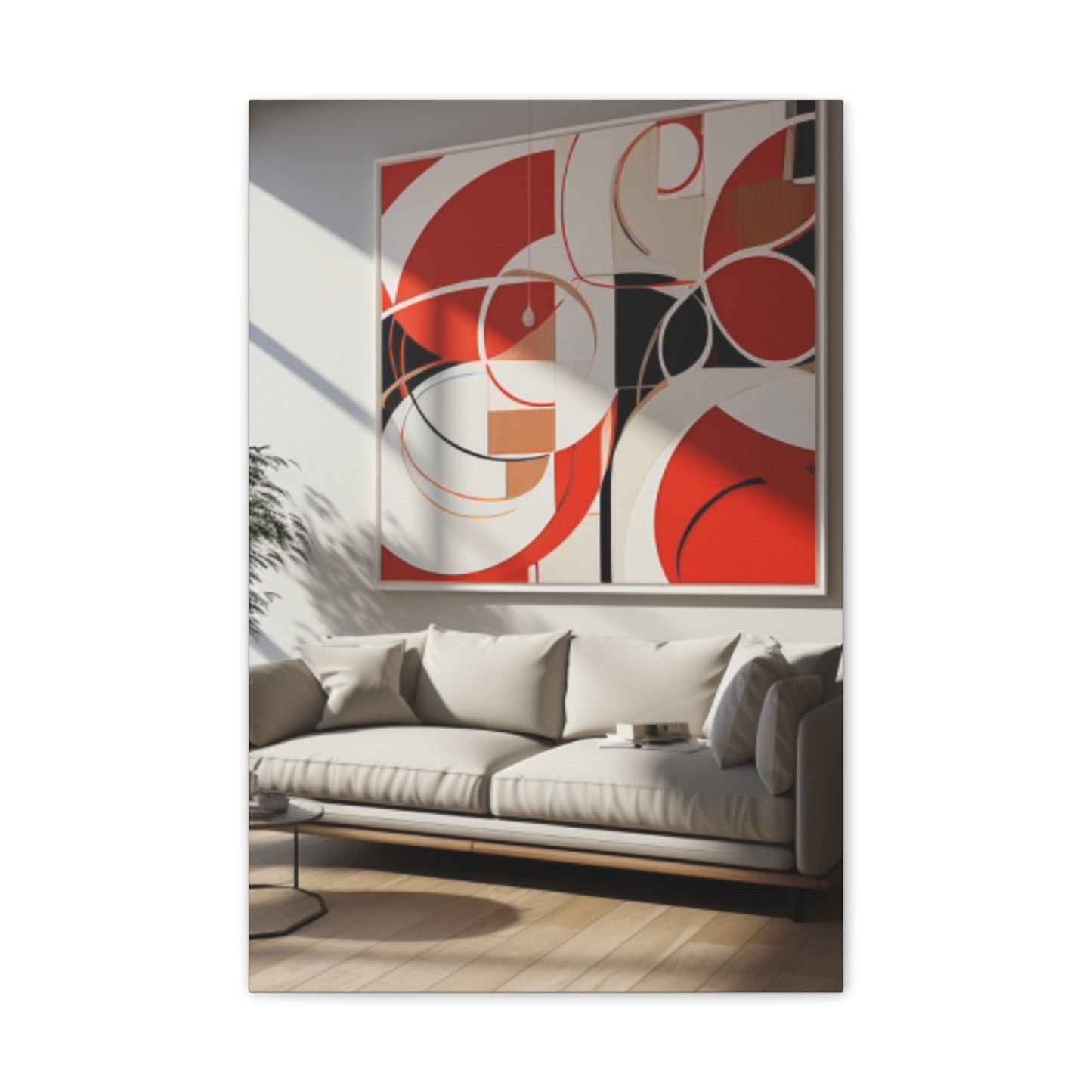 Crimson Elegance: A Symphony of Sophistication Canvas Print